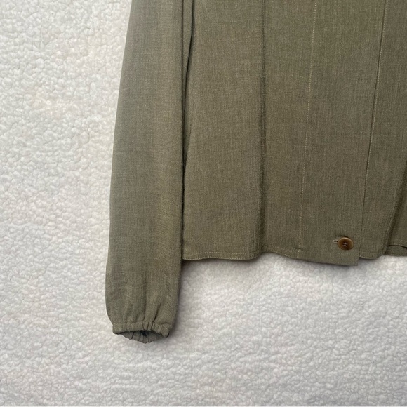 Armani Collezioni Size 4 Blazer Jacket Green vintage boxy - Picture 8 of 11